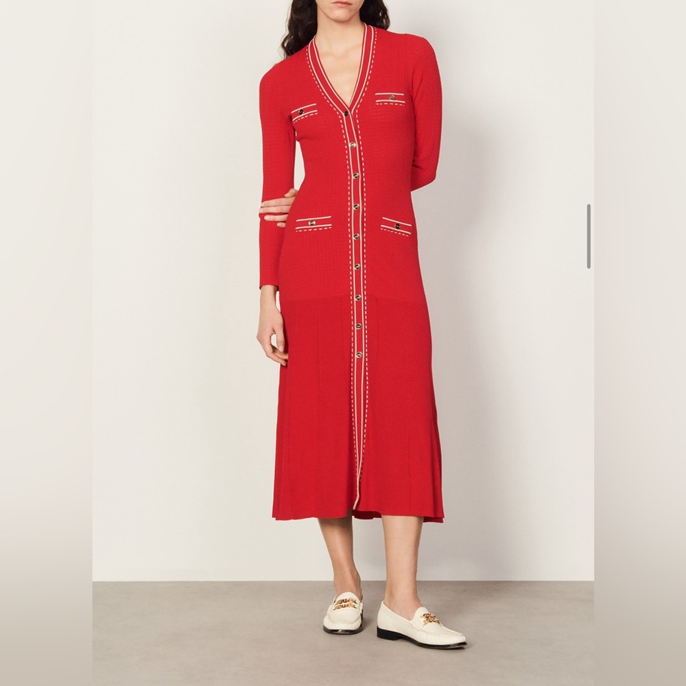 Sandro Knitted Tank Dress